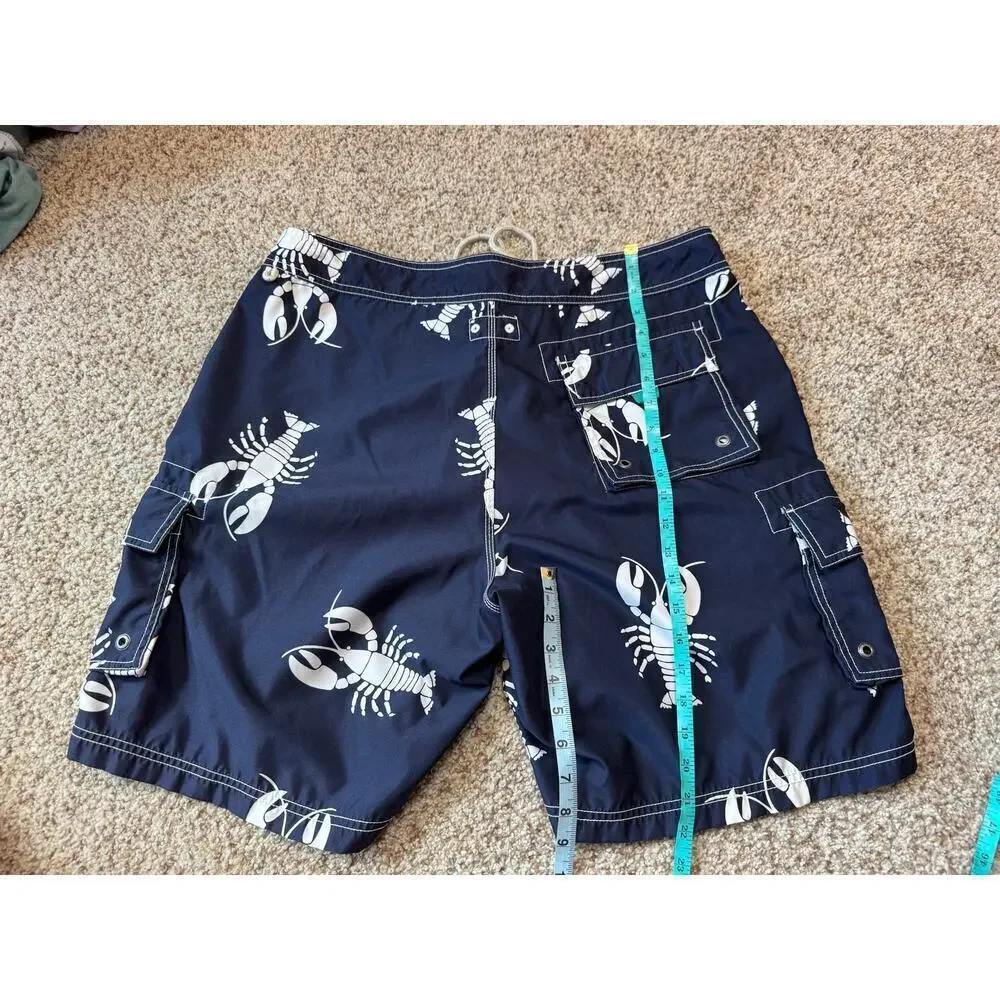 J. CREW Men's swim trunks/Suit size 36, Blue with Lobsters